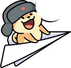 shapka on a paper plane to the moon